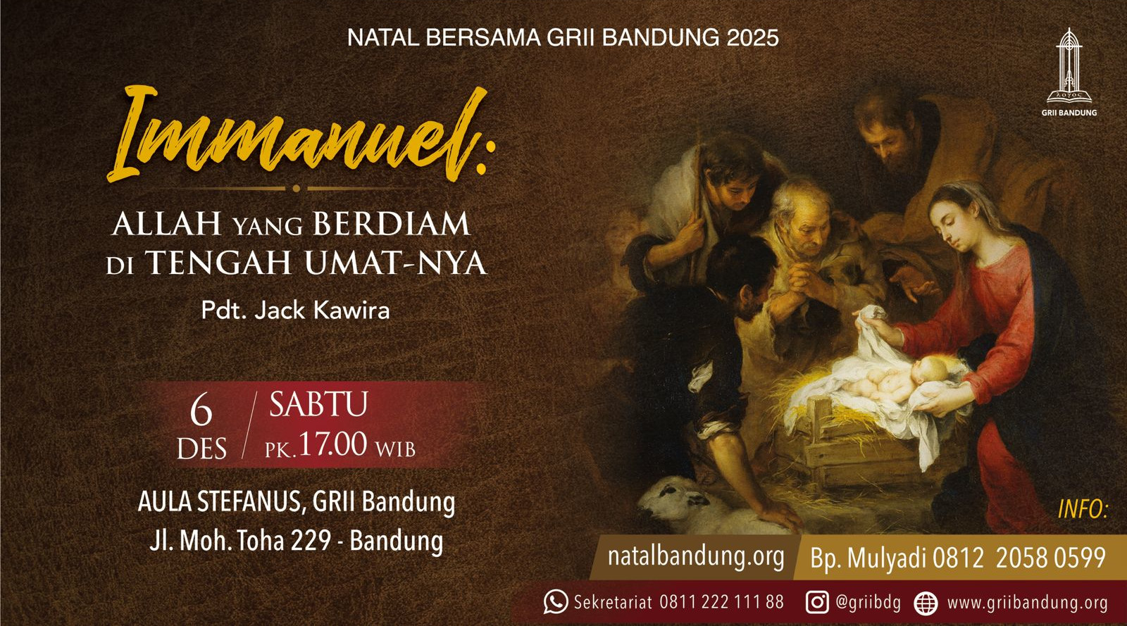 Natal Bandung 2025 - Imanuel: Allah yang Berdiam di Tengah Umat-Nya